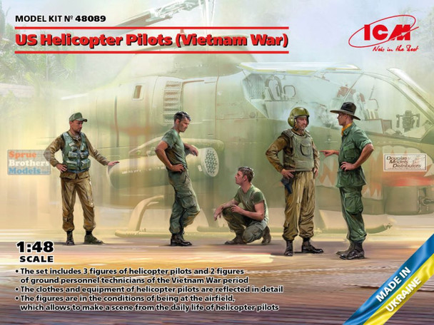 ICM48089 1:48 ICM US Helicopter Pilots (Vietnam War) Figure Set