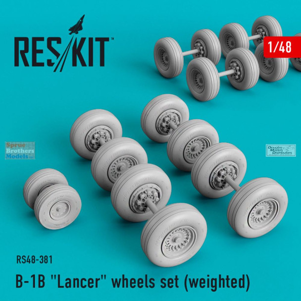 RESRS480381 1:48 ResKit B-1B Lancer Weighted Wheels Set