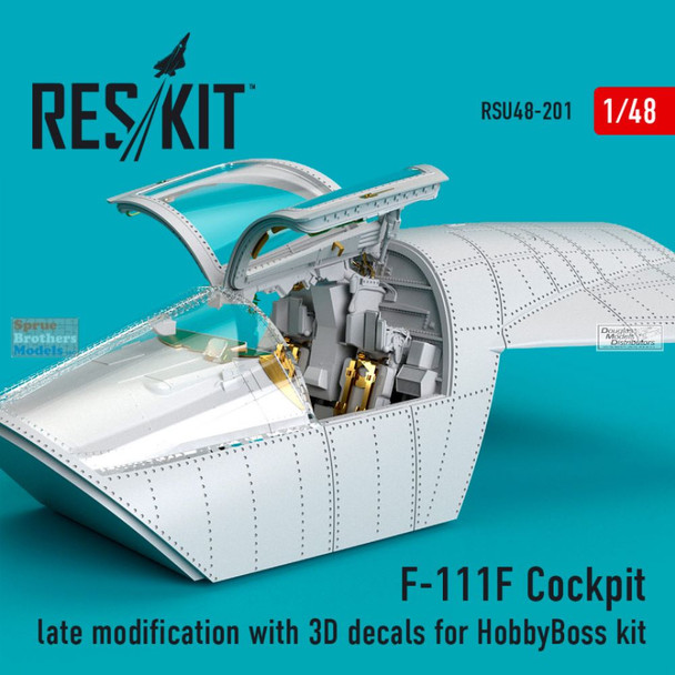 RESRSU480201U 1:48 ResKit F-111F Aardvark Cockpit Late with 3D Decals (HBS kit)