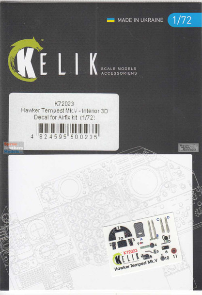 RESK72023K 1:72 ResKit/Kelik 3D Detail Set - Tempest Mk.V (AFX kit)