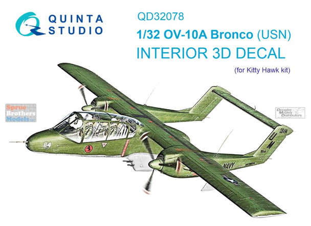 QTSQD32078 1:32 Quinta Studio Interior 3D Decal - OV-10A Bronco USN Version (KTH kit)