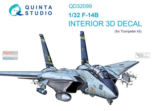 QTSQD32099 1:32 Quinta Studio Interior 3D Decal - F-14B Tomcat (TRP kit)