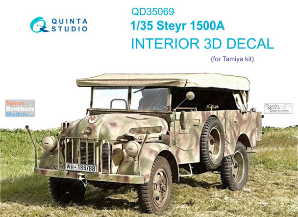 QTSQD35069 1:35 Quinta Studio Interior 3D Decal - Steyr 1500A (TAM kit)