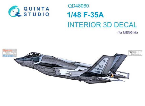 QTSQD48060 1:48 Quinta Studio Interior 3D Decal - F-35A Lightning II (MNG kit)
