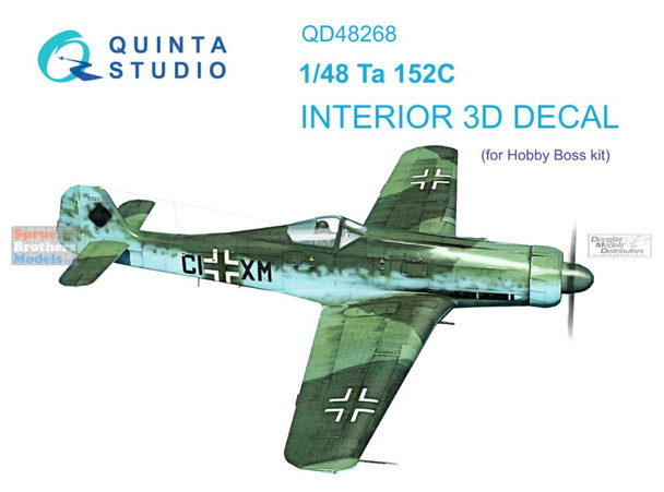 QTSQD48268 1:48 Quinta Studio Interior 3D Decal - Ta152C (HBS kit)