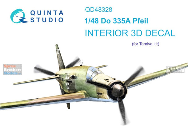 QTSQD48328 1:48 Quinta Studio Interior 3D Decal - Do335A Pfeil (TAM kit)