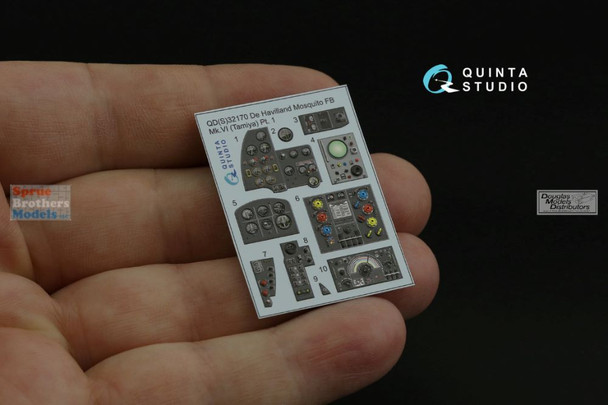 QTSQDS32170 1:32 Quinta Studio Interior 3D Decal - Mosquito FB Mk.VI (TAM kit) Small Version