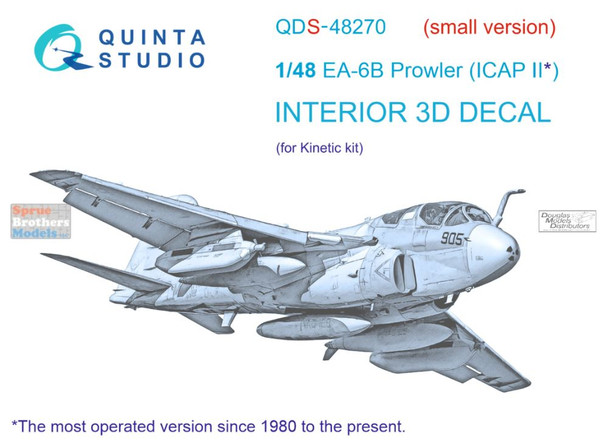 QTSQDS48270 1:48 Quinta Studio Interior 3D Decal - EA-6B Prowler (ICAP II) (KIN kit) Small Version