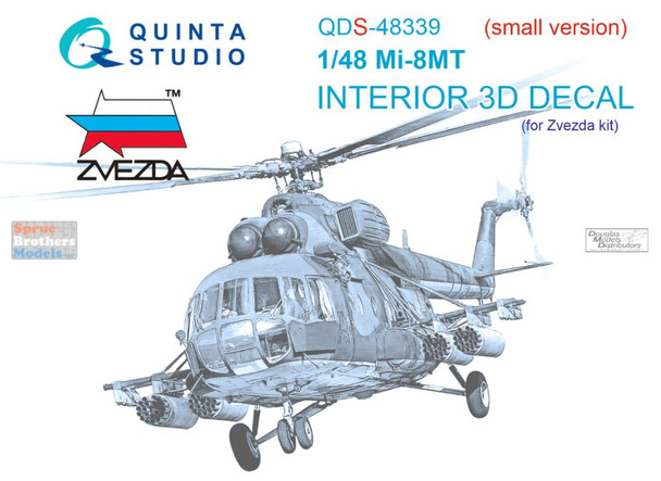 QTSQDS48339 1:48 Quinta Studio Interior 3D Decal - Mi-8MT Hip (ZVE kit) Small Version