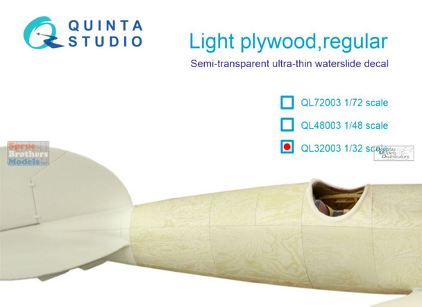 QTSQL32003 1:32 Quinta Studio Light Plywood (regular)