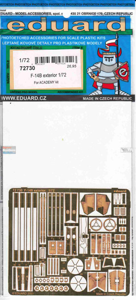 EDU72730 1:72 Eduard PE - F-14B Tomcat Exterior Detail Set (ACA kit)