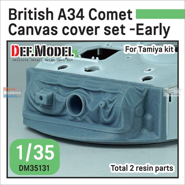 DEFDM35131 1:35 DEF Model British A34 Comet Canvas Cover Set Early (TAM kit)