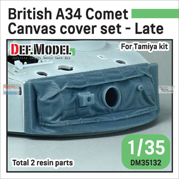 DEFDM35132 1:35 DEF Model British A34 Comet Canvas Cover Set Late (TAM kit)