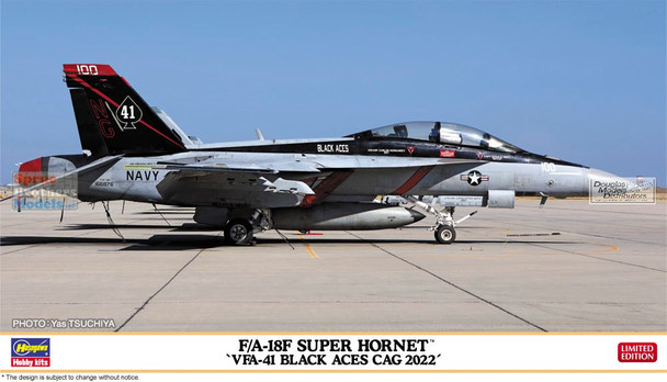 HAS02429 1:72 Hasegawa F-18F Super Hornet 'VFA-41 Black Aces CAG 2022'