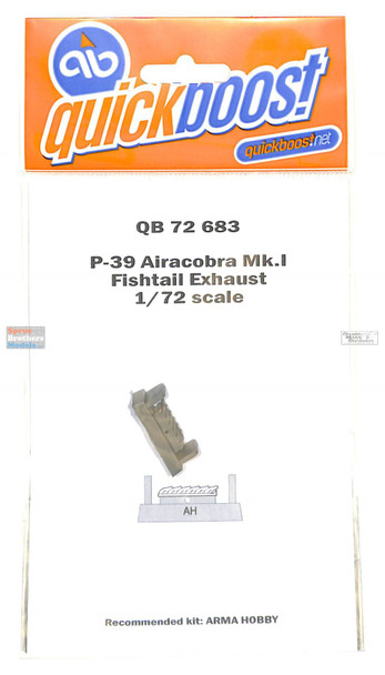 QBT72683 1:72 Quickboost P-39 Airacobra Mk.I Fishtail Exhaust (ARH kit)