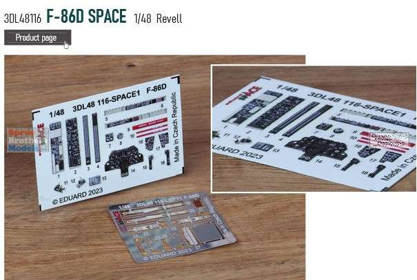 EDU3DL48116 1:48 Eduard SPACE - F-86D Sabre Dog (REV kit) - Sprue
