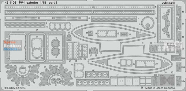 EDU481106 1:48 Eduard PE - PV-1 Ventura Exterior Detail Set (ACA kit)