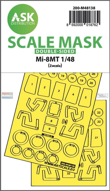 ASKM48138 1:48 ASK/Art Scale Double-Sided Mask - Mi-8MT Hip (ZVE kit)