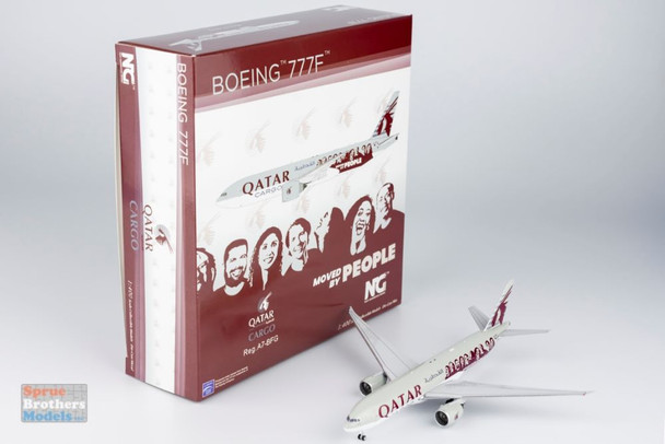 NGM72025 1:400 NG Model Qatar Cargo B777F Reg #A7-BFG 'Moved By People' (pre-painted/pre-built)