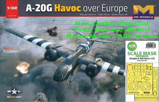 PRE-ORDER SPECIAL OFFER - HKM01E39 1:32 HK Models A-20G Havoc Over Europe [Please Read Description Before Ordering]