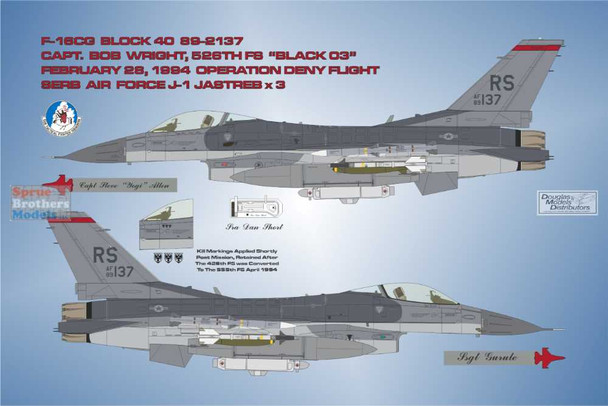 BMA48028 1:48 Bullseye Model Aviation Decals - F-16C F-16CJ F-16CG F-16DG Falcon 'Killer Vipers'