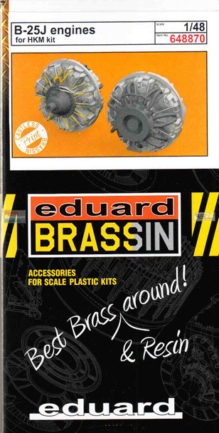 EDU648870 1:48 Eduard Brassin PRINT - B-25J Mitchell Engines (HKM kit)