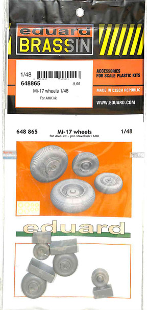 EDU648865 1:48 Eduard Brassin PRINT - Mi-17 Hip Wheels (AMK kit)