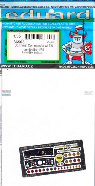 EDU36503 1:35 Eduard PE - Scammel Commander with 62t Semi Trailer Detail Set (HBS kit)