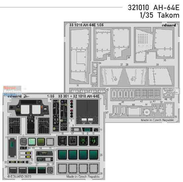 EDU321010 1:35 Eduard Color PE - AH-64E Apache Detail Set (TAK kit)