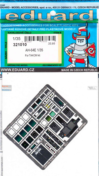 EDU321010 1:35 Eduard Color PE - AH-64E Apache Detail Set (TAK kit)