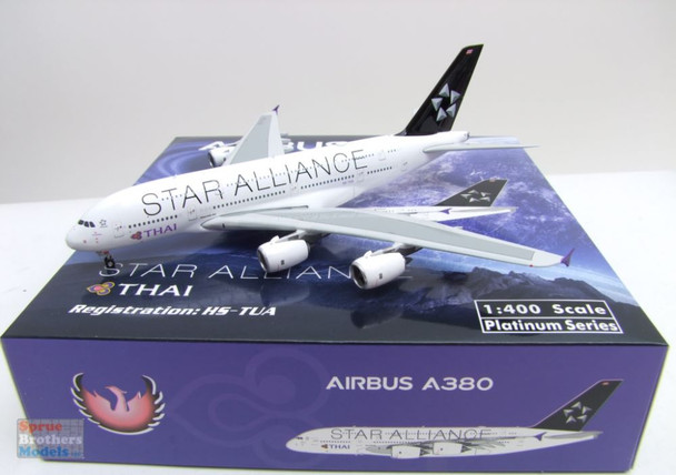 PHX11796 1:400 Phoenix Model Thai Airways Airbus A380 Reg #HS-TUG 'Star Alliance' (pre-painted/pre-built)