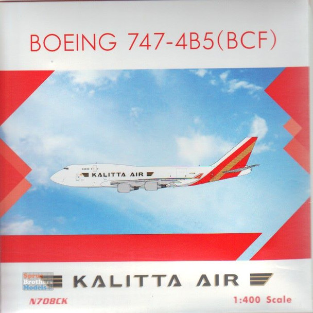 PHX04518 1:400 Phoenix Model Kalitta Air B747-4B5(BCF) Reg #N708CK (pre-painted/pre-built)