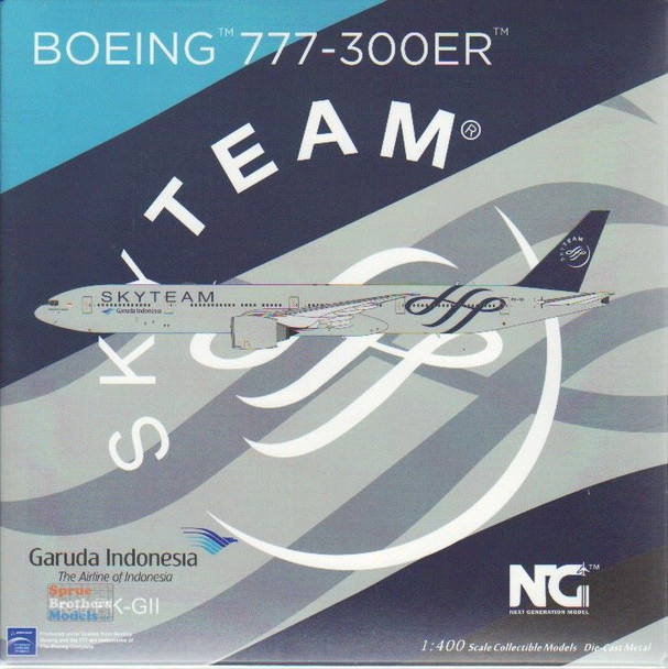 NGM73021 1:400 NG Model Garuda Indonesia B777-300ER Reg #PK-GII 'SkyTeam' (pre-painted/pre-built)