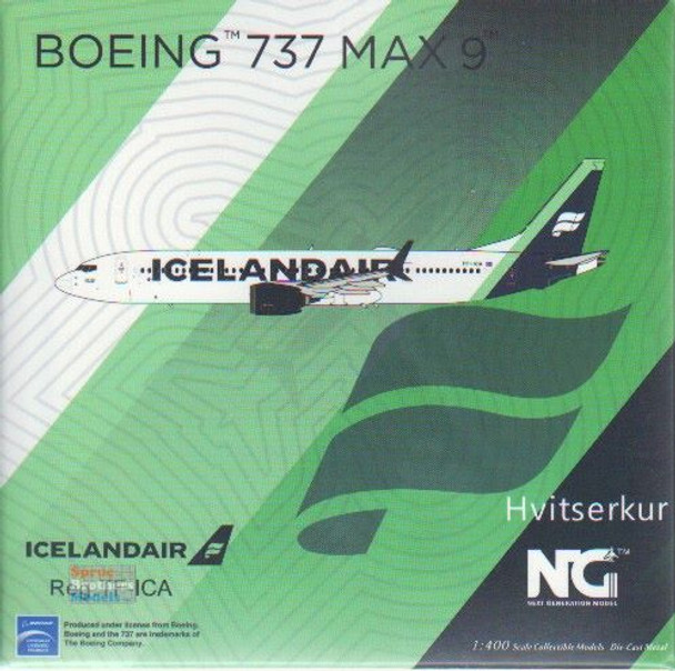 NGM89005 1:400 NG Model Iceland Air B737 Max 9 Reg #TF-ICA 'Hvitserkur' (pre-painted/pre-built)