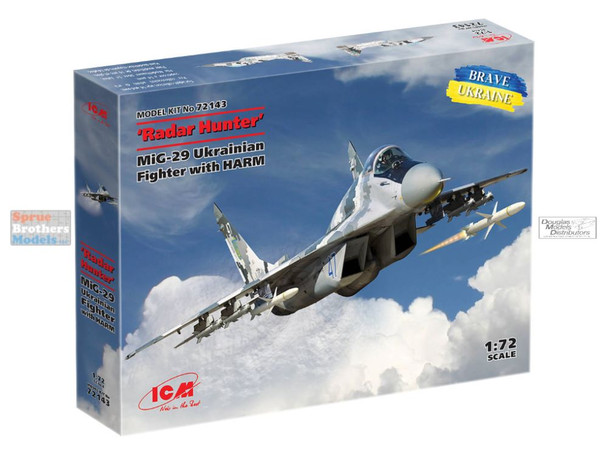 ICM72143 1:72 ICM MiG-29 Fulcrum Ukrainian Fighter with HARM 'Radar Hunter'