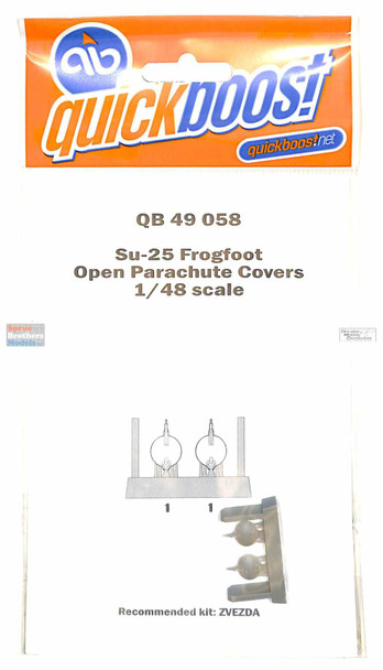 QBT49058 1:48 Quickboost Su-25 Frogfoot Open Parachute Covers (ZVE kit)