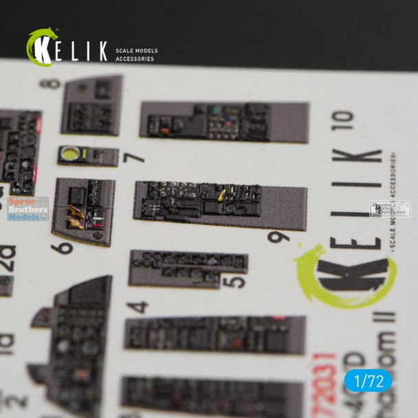 RESK72031K 1:72 ResKit/Kelik 3D Detail Set - F-4C F-4D Phantom II (HAS kit)