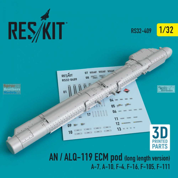 RESRS320409 1:32 ResKit AN/ALQ-119 ECM Pod (Long Length Version)