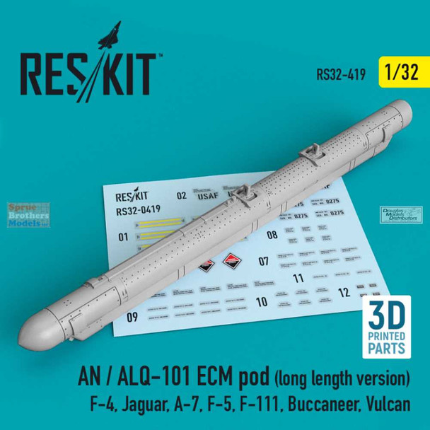 RESRS320419 1:32 ResKit AN/ALQ-101 ECM Pod (Long Length Version)