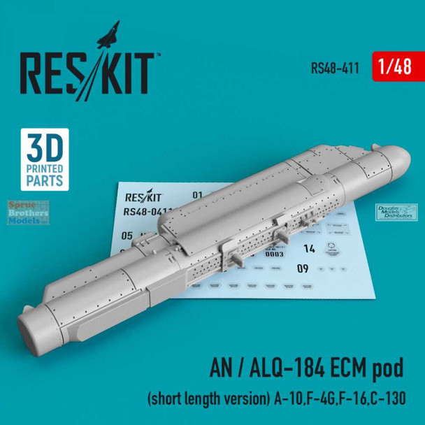 RESRS480411 1:48 ResKit AN/ALQ-184 ECM Pod (Short Length Version)