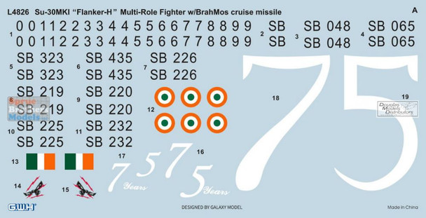 LNRL4826 1:48 Great Wall Hobby Su-30MKI Flanker-H with Brahmos Cruise Missile
