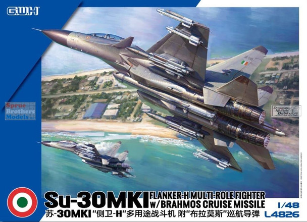 LNRL4826 1:48 Great Wall Hobby Su-30MKI Flanker-H with Brahmos Cruise Missile