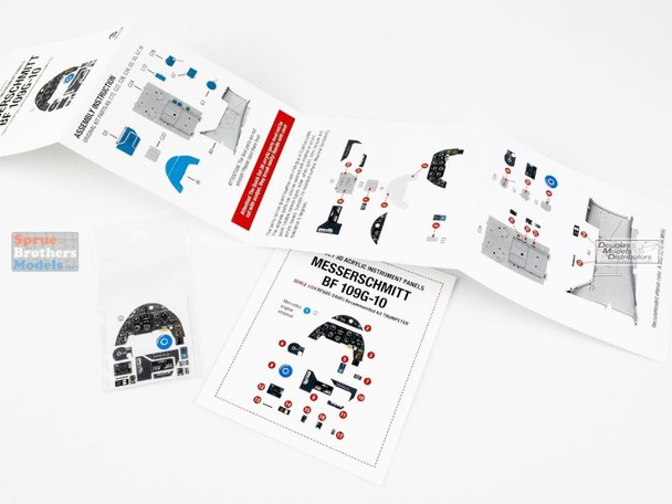 RFSQS24003 1:24 Red Fox Studio Quick Set Acrylic Instrument Panel - Bf109G-10 (TRP kit)