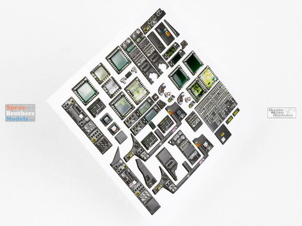 RFSQS35025 1:35 Red Fox Studio Quick Set Acrylic Instrument Panel - AH-64E Apache (TAK kit)