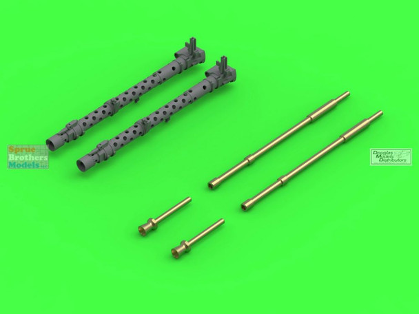 MASGM35049 1:35 Master Model Gun Barrel Set - MG-34 7.92mm Gun Barrels with Drilled Cooling Jacket