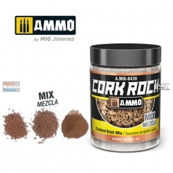 AMM8439 AMMO by Mig Cork Rock - Crushed Brick Mix 100ml