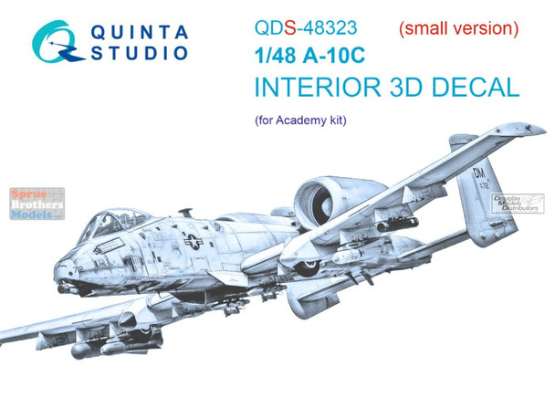 QTSQDS48323 1:48 Quinta Studio Interior 3D Decal - A-10C Thunderbolt II (ACA kit) Small Version