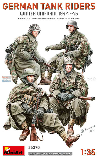 MIA35370 1:35 MiniArt German Tank Riders Winter Uniform 1944-45 Figure Set