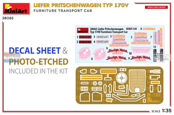 MIA38065 1:35 Miniart Liefer Pritschenwagen Typ 170V Furniture Transport Car