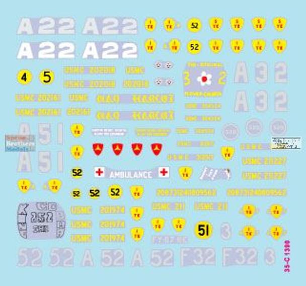 SRD35C1389 1:35 Star Decals - Tet 1968 Hue City M48A3 M67A2 M37 M43